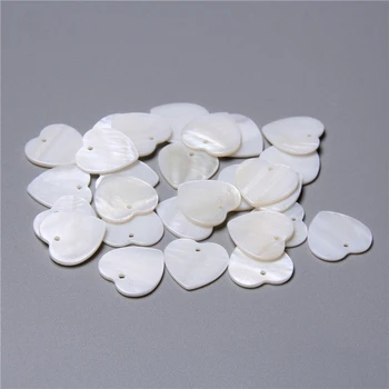 

12-20 mm Heart Shape Mother Of Pearls Pendant Natural White Shell Charm Smooth Beads For DIY Making Jewelry Women Necklace Gift