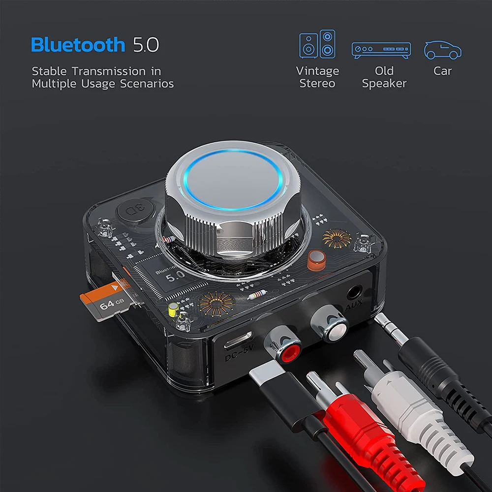 Беспроводной приемник Bluetooth 5 0 передатчик 3 мм AUX-разъем RCA оптический