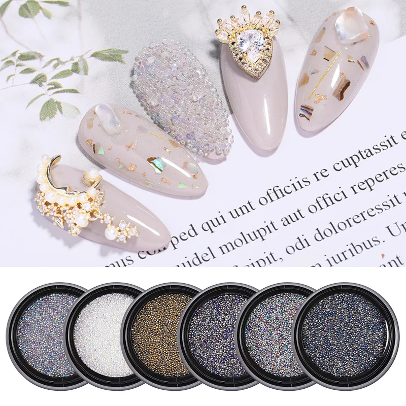 

3D Nail Art Decoration Colorful Sharp Bottom Nail Rhinestone Mini Beads Mixed Size Nail DIY Accessories for Nail Beauty Design