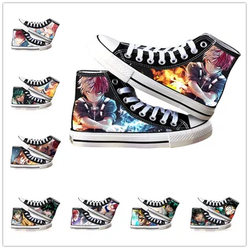 

My Hero Academia shoes anime cosplay Adult students men women Spring summer Casual breathable High-top canvas shoes #010