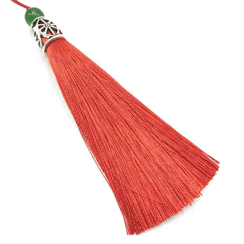 Polyester 9cm Silk Tassels Fringe With Bead Tassels Hanging Curtains For Sewing Garment Home Decoration