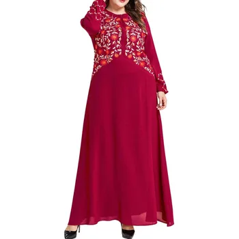 

[EWQ] 2020 Spring Summer New Arrivals O-neck Full Sleeve High Waist Print Pattern Women Fashion Casual Loose Dress AW71603M