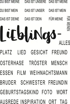 

11x16 German letter words Transparent Clear Silicone Stamps for DIY Scrapbooking/Card Making/Kids Decoration Supplies