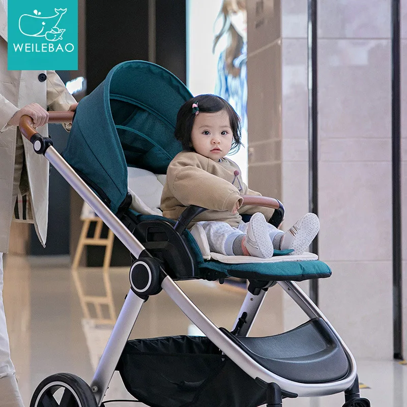 

Luxury Baby Stroller 3 in 1 Portable High Landscape Reversible Stroller Adjustable Lightweight Stroller Travel Pram