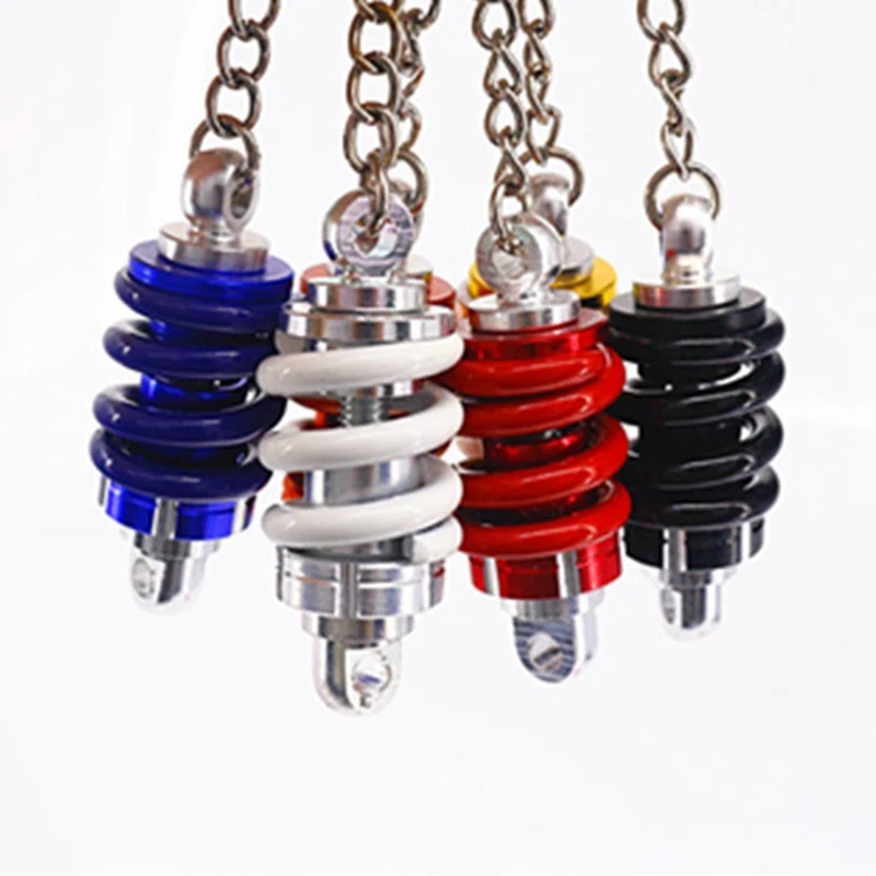 

Car Auto Motorcycle Creative Keychain Shock Absorber Model Style Keychain Decoration Keyring Motorbike Key Chain Key Ring Parts