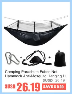 Outdoor Camping Survival Hammock 260*140cm Portable Durable Ultralight Nylon Parachute Hammock For 1-2 Person Hanging bed Travel garden furniture	