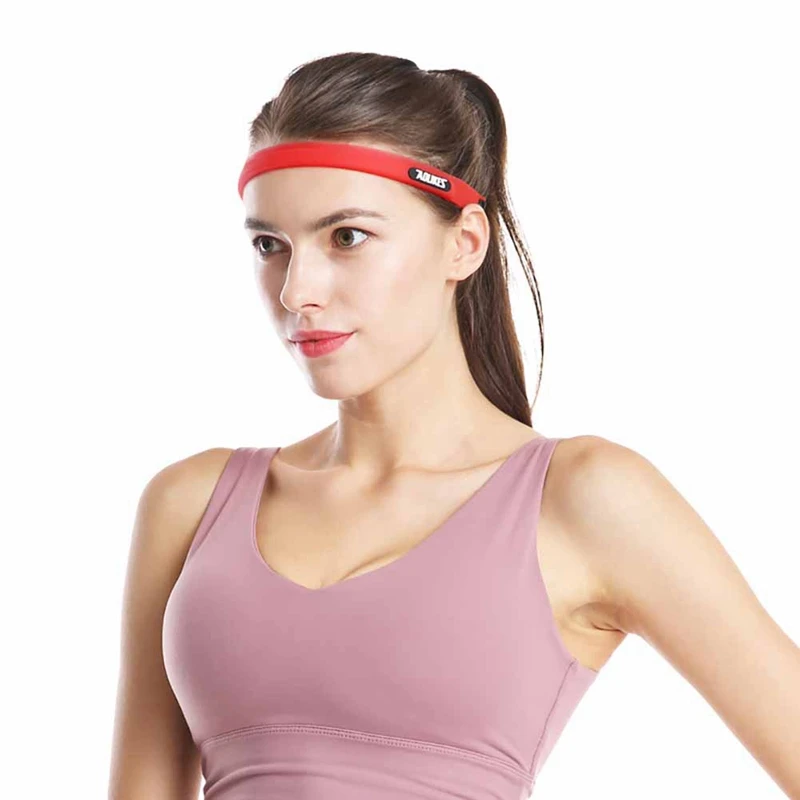 Женская Нескользящая спортивная повязка на голову, впитывающая пот эластичная резинка для волос, силиконовая Толстовка для бега, фитнеса, йоги
