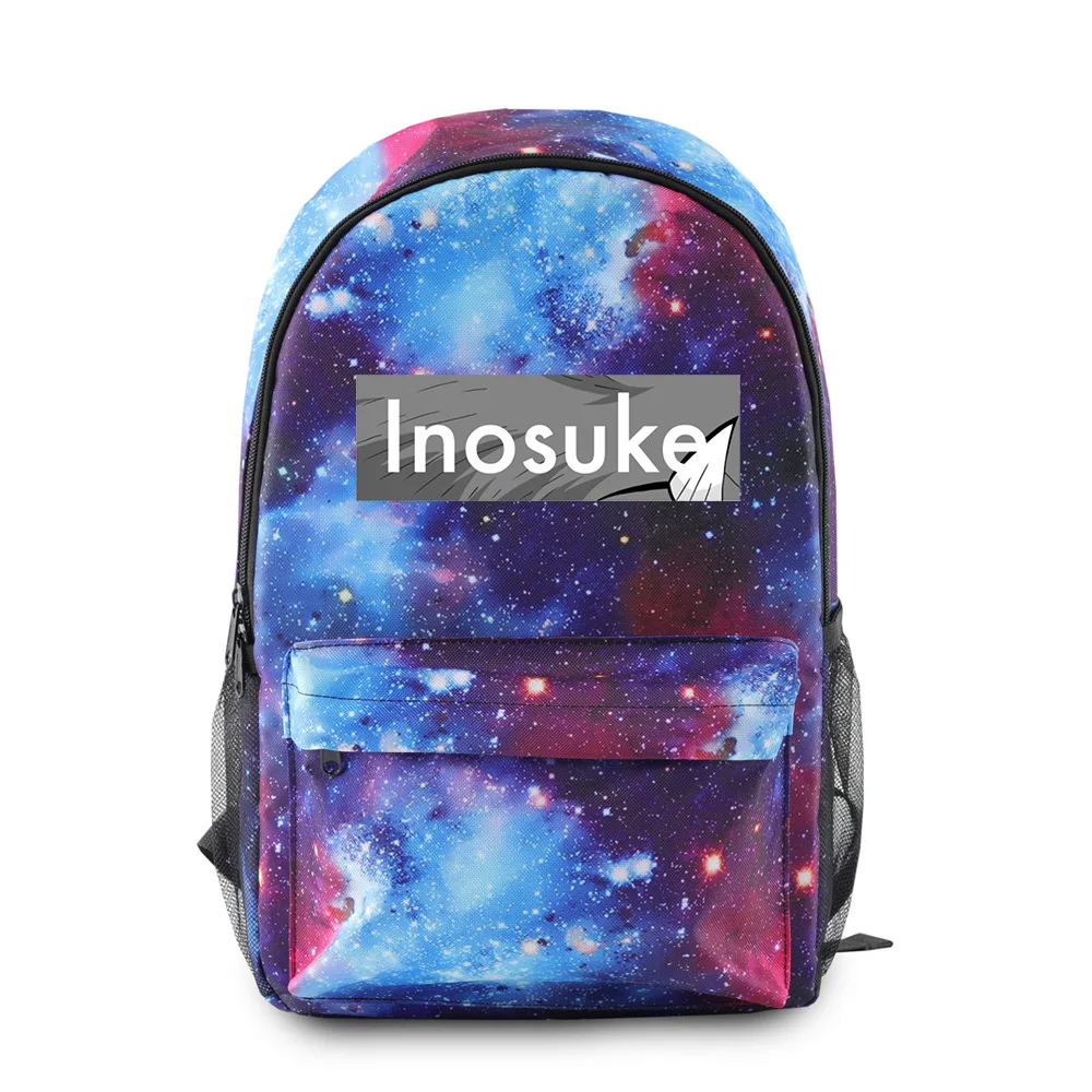 Boys Girls Demon Slayer Kimetsu no Yaiba Backpack Canvas Bag Tomioka Giyuu School Bags Travel Bag Mochila Feminina Notebook Bags