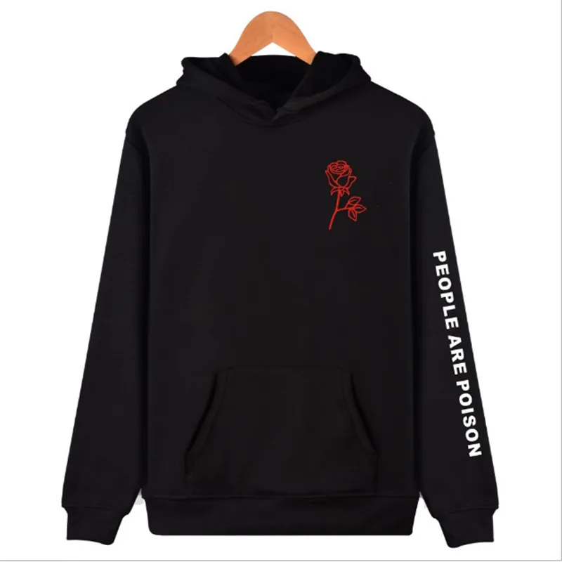 New Fashion 2020 Autumn Winter Latest Harajuku Poison Rose Print Hoodies High Quality Men Women Hip Hop Streetwear Clothing | Мужская