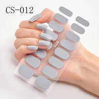 53colors Nail Polish Stickers Solid Pure Color Classical Strips Waterproof Self-Adhesive Full Nail Wraps Women Drop Ship