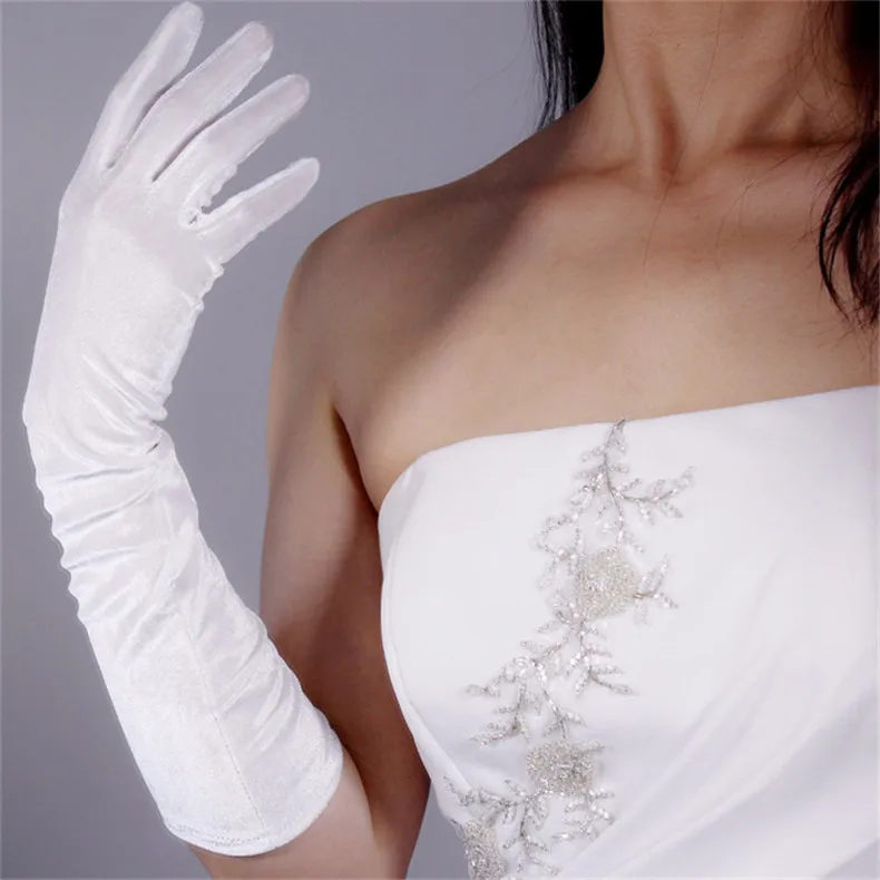 Черные велюровые перчатки 40 см средней и длинной секции Vestido de noche высокие эластичные Лебедь бархат золотой велюр сенсорный женский WSR16
