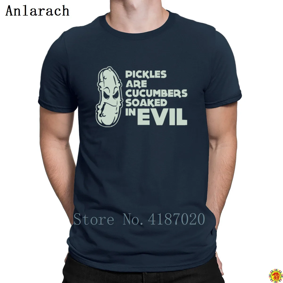 

Pickles Are Cucumbers Soaked In Evil T Shirt Fun Interesting Spring Autumn Popular T Shirt For Men Tops Designer Pattern
