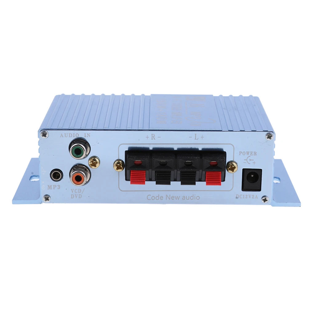 Car Amplifier 12V DC 2 Channel Wireless HiFi Super Bass Audio Power Amp for Motorcycle Home Stereo |