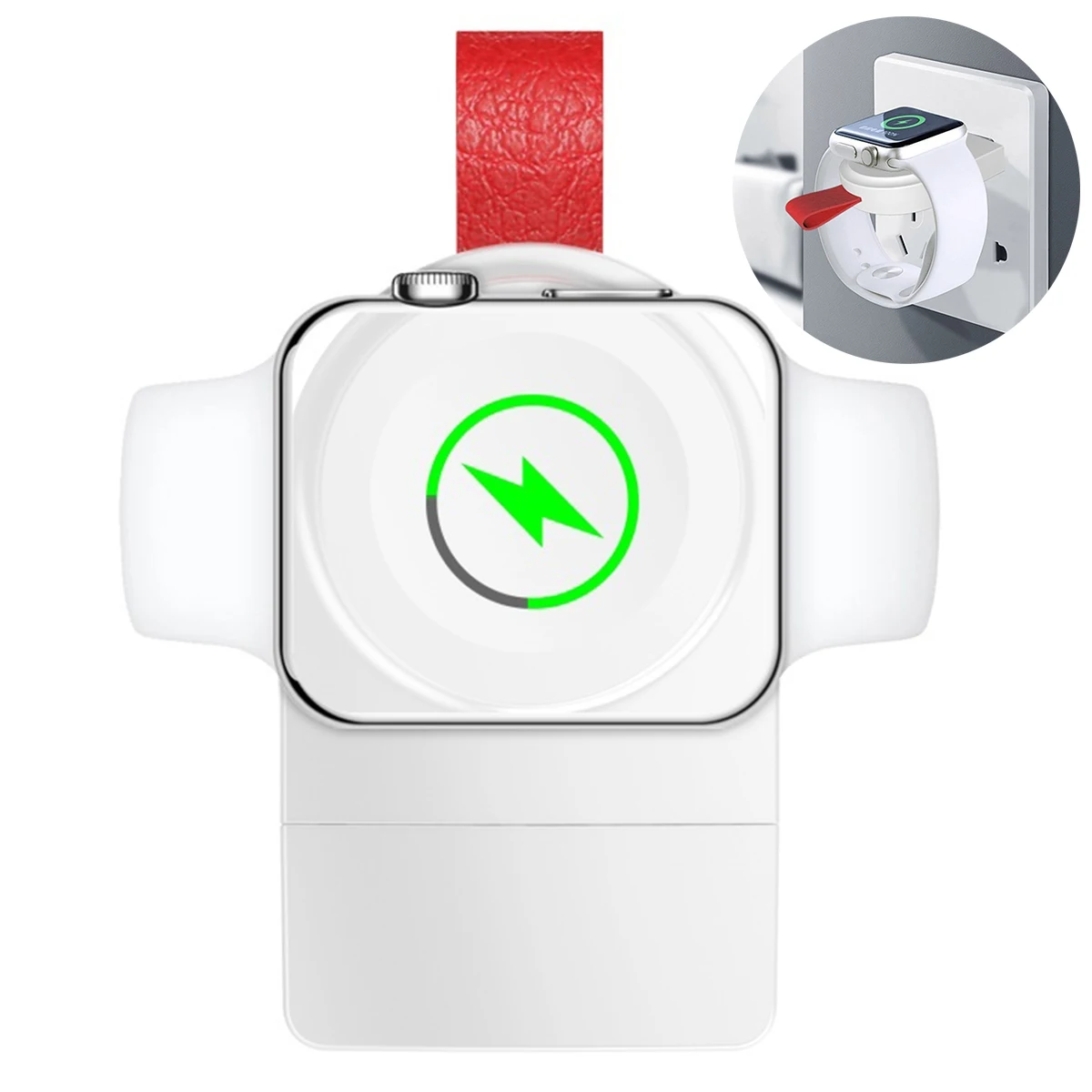 Беспроводное зарядное устройство USB портативное карманное магнитное для iWatch Apple