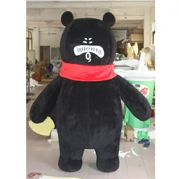 

Cute Top Sale 2M Inflatable Fat Black Bear Mascot Costume Suits Cosplay Party Outfits Ad Adult Christmas Birthday Gift