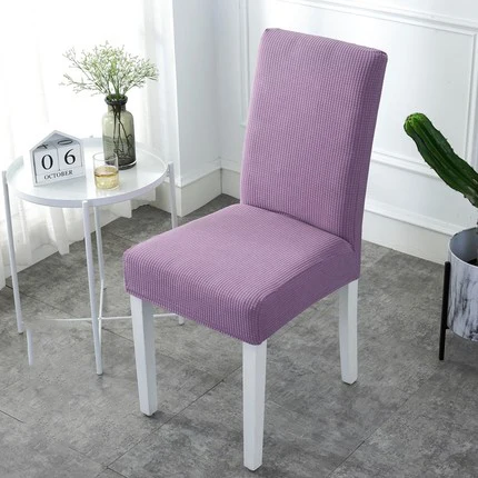 light purple XinHuaEase 12 цветов эластичные обеденные чехлы для стульев для свадьбы банкета Конференц-отеля Водонепроницаемая накидка на стул из спандекса наборы кухни - Цвет: light purple