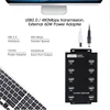 Sipolar 10 Ports 60W powered USB 2.0 hub High Speed Adapter Extension Cable Plug and Play for PC Laptop phone tablets SSD HDD 4