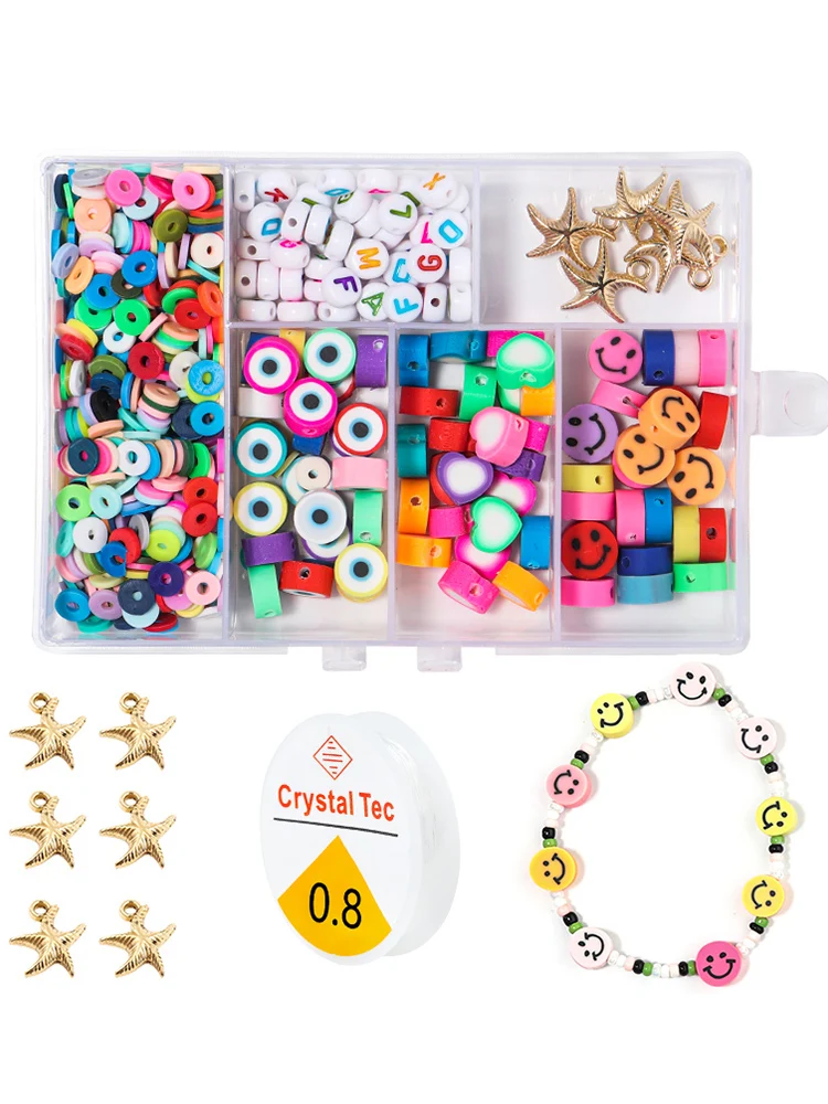 100-910pcs/Box Animal Cake Fruit Flat Polymer Beads Kit Loose Spacer Beads For Jewelry Making Kits Handmade Bracelet Accessories 100-910pcs/Box Animal Cake Fruit Flat Polymer Beads Kit Loose Spacer Beads For Jewelry Making Kits Handmade Bracelet Accessories
