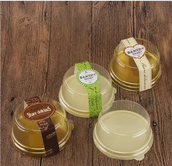 

90pcs 3 inch Round cheese box transparent mini cake box cheese cake mousse box cheese box, pastry box Free Shipping