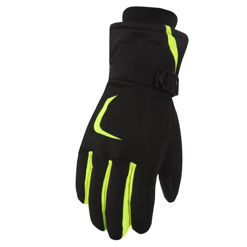 Лыжные перчатки с сенсорным экраном, сноуборд, снегоход, мотоциклетные зимние перчатки, ветрозащитный водонепроницаемый для снега, перчатки AH08 - Цвет: Yellow