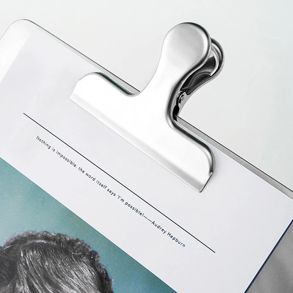 12 шт. противоскользящая ручка из нержавеющей стали для пищевых мешков, скрепка для скрепок, зажим для бумажных файлов, покрытый силиконовыми чехлами, которые плотно склеены