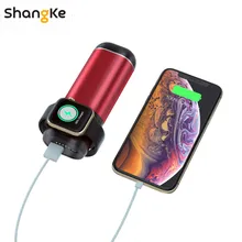 Мощность банка 5200 мА/ч, Портативный мобильного телефона Зарядное устройство 3 In1 Беспроводной Зарядное устройство Мощность банка для iPhone airpods Apple Watch Series 4/3/2/1