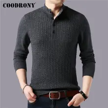 ^#Cheap COODRONY Brand Fashion Button Turtleneck Sweater Men Winter Thick Warm Sweaters Pull Homme Pure Merino Woolen Pullover Men 93037 ^#Cheap COODRONY Brand Fashion Button Turtleneck Sweater Men Winter Thick Warm Sweaters Pull Homme Pure Merino Woolen Pullover Men 93037