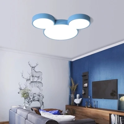 

Modern Led Ceiling Lights Creative Color Luminaire Kids Children Bedroom Mickey Fixture Remote Control Lamp Dimmable Lustre