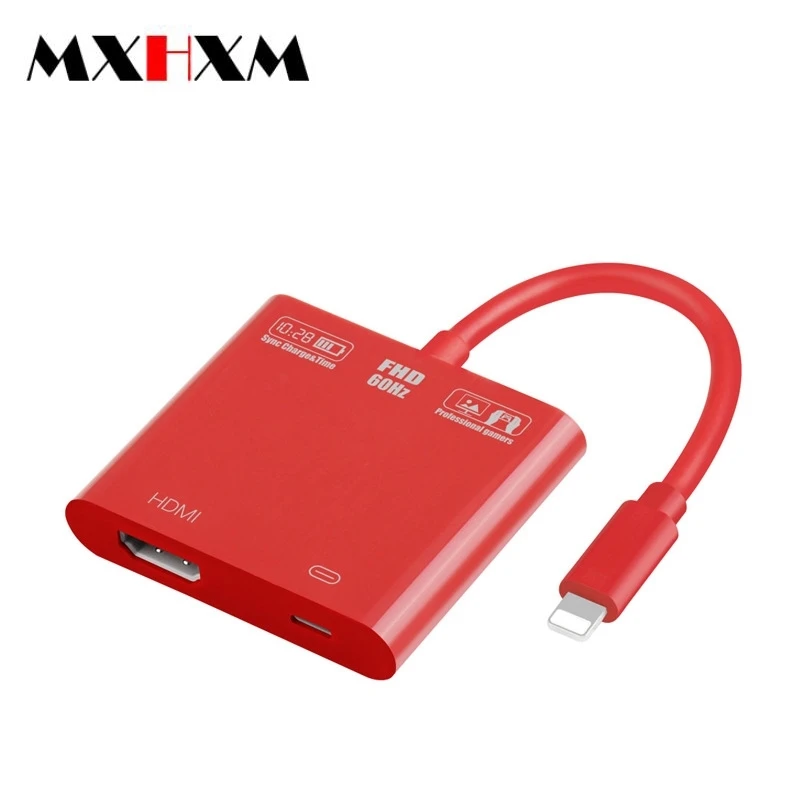 

For Apple iPhone8XiPad Same Screen hdmi Cable Support Time Synchronize