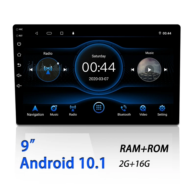 9 дюймов Android 10 1 автомобильное радио RDS 1024X600 GPS навигация Bluetooth USB плеер 2G DDR3 + 16G NAND