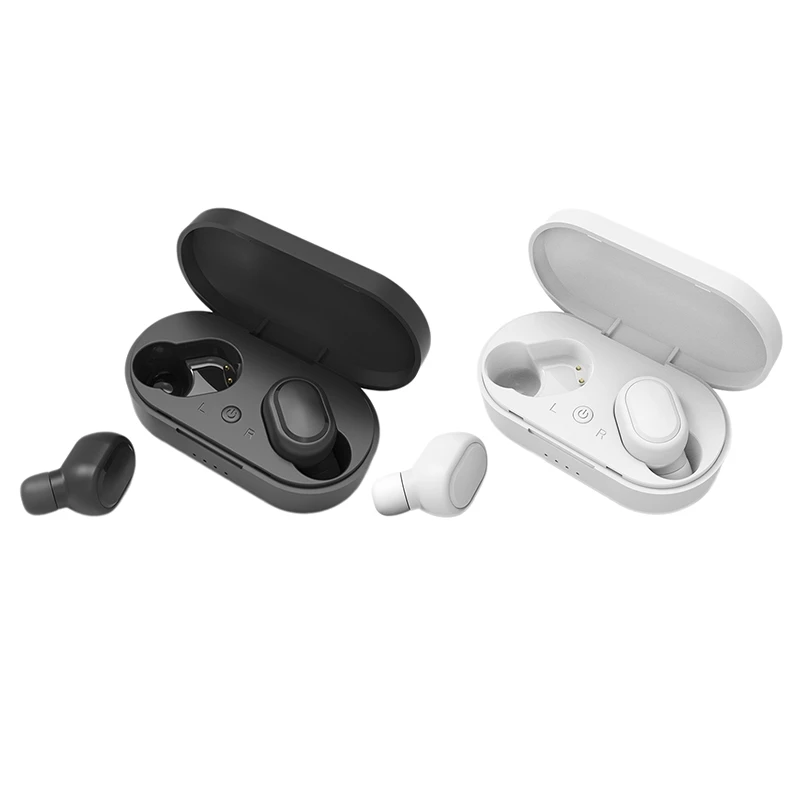 Hot M1 TWS 5 0 Bluetooth Earphones 3D Stereo Wireless Earphones Earbuds Headset for Android Ios Fone De Ouvido with Dual Mic Bla