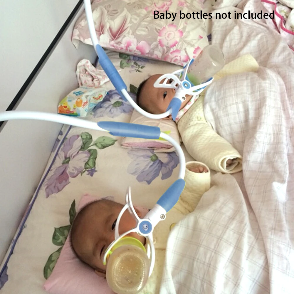 Гибкая подставка для детских бутылочек с зажимом для домашней кровати, для напитков и воды, Нескользящие кронштейны, держатель для самостоятельного кормления