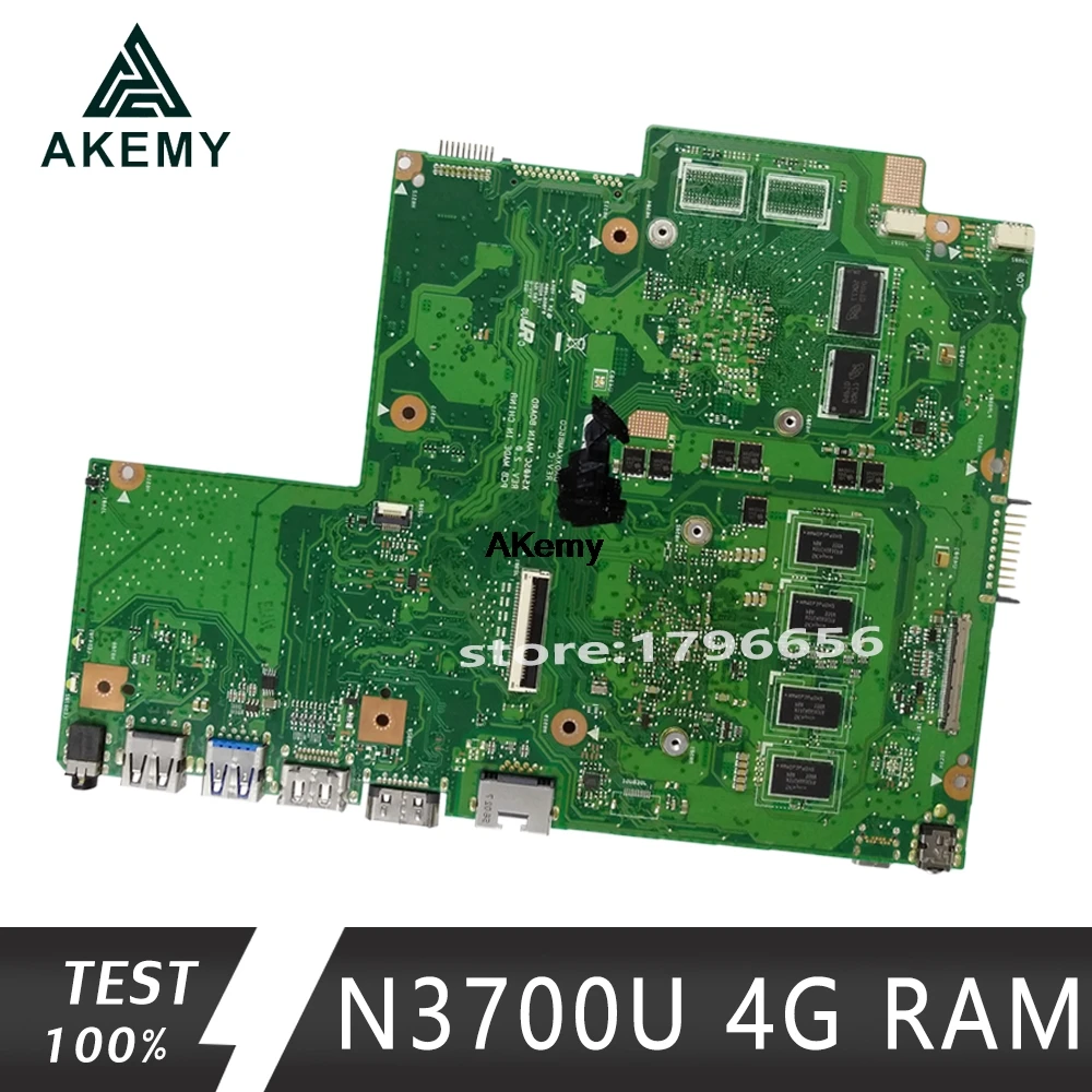 AKemy X540SC Laptop motherboard For Asus X540S X540 Teste mainboard original N3700 CPU 4g RAM | Компьютеры и офис