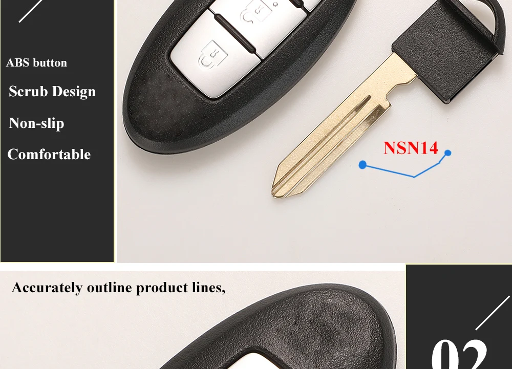 Keyforkess 5 pezzi TWB1J701 Smart Remote Car Key 315MHz ID46 7952 per NISSAN March Tiida Micra Leaf 3 pulsanti Keyless Fob - H62a72d014a7440f08ee016d676cd8614L