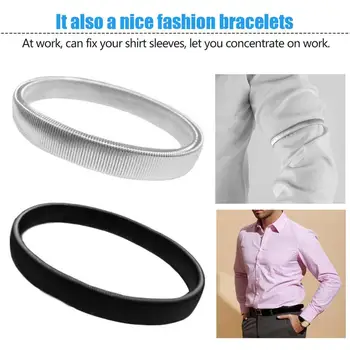 

Unisex Anti-slip Metal Shirt Sleeve Holders Arm Bands Elasticated Metal Armband For Men Ladies Armband Accessories