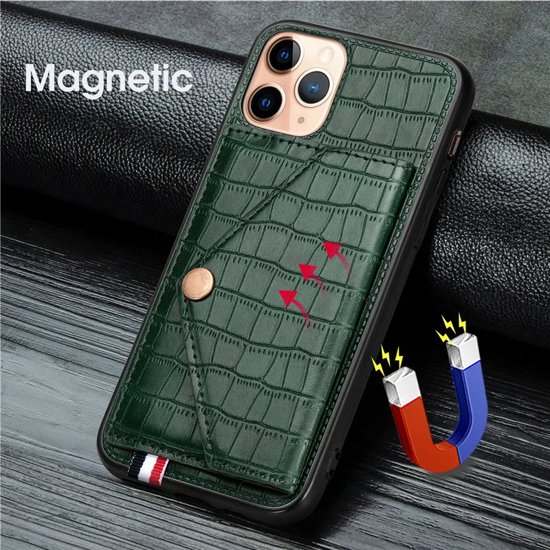 

Magnetic Leather Case 11 Pro Max For iPhone 11 Pro XR XS MAX Wallet Luxury Card Holder Case on iPhones 11 For iPhone 7 8 6 Plus