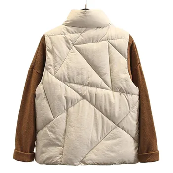 

Duck Down Reversible Women's Warm Vests Sleeveless Quilted Stand Collar Casual Female Jackets 2019 Autumn Winter Woman Waistcoat