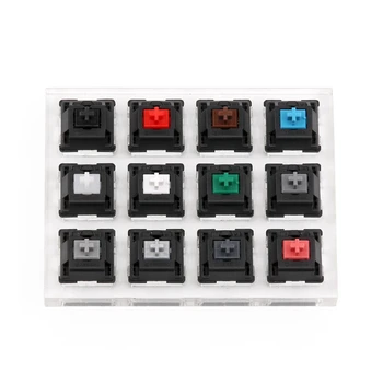 

Acrylic Keyboard Tester 12 Clear Plastic Keycap Sampler for Cherry MX Switches