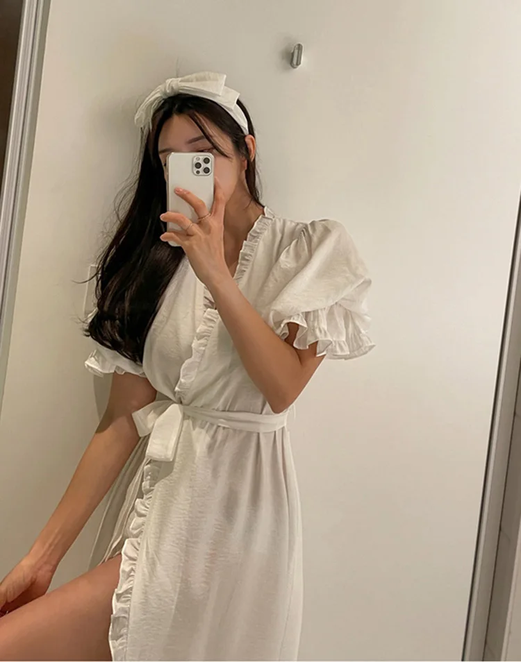 Women Sleepwear Women's Sleepwear Princess Robes Pajamas Ladies Girl's Puff Sleeve Shower Spa Robe Night Bathrobes Nightgown Robe Dressing Gown