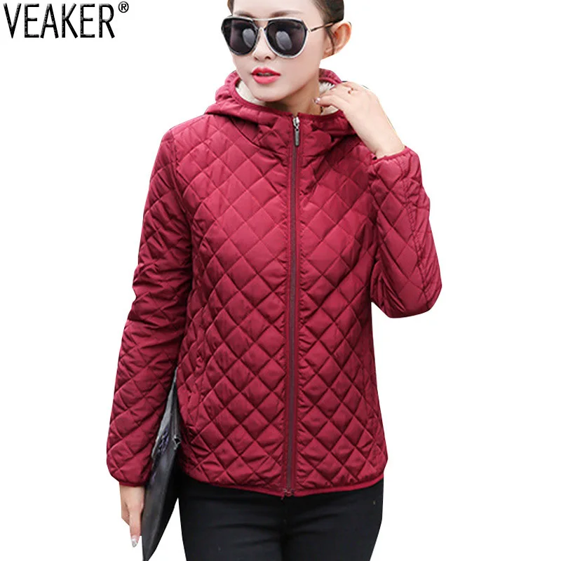 Новые женские зимние куртки с оленем Женские флисовые капюшоном Bontjas Jas красные