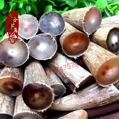 5 Pictes Természetes Szilárd Tibeti Fekete Jak Kürt Felső Anyag Markolat Kés Diy Fogantyú Penge Üres - Image 2