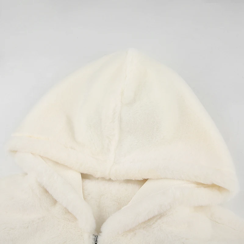 HEYounGIRL белые меховые пальто из искусственного меха женские толстовки из искусственного меха плюшевая куртка женское повседневное пальто с длинным рукавом Топ осень зима