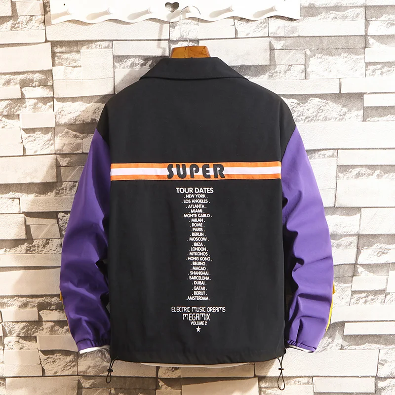 Blog 2019 Brand clothing Autumn Color Block Patchwork Jackets Men Hip Hop Hoodies Coats Male Casual Streetwear Outerwear Fashion coat