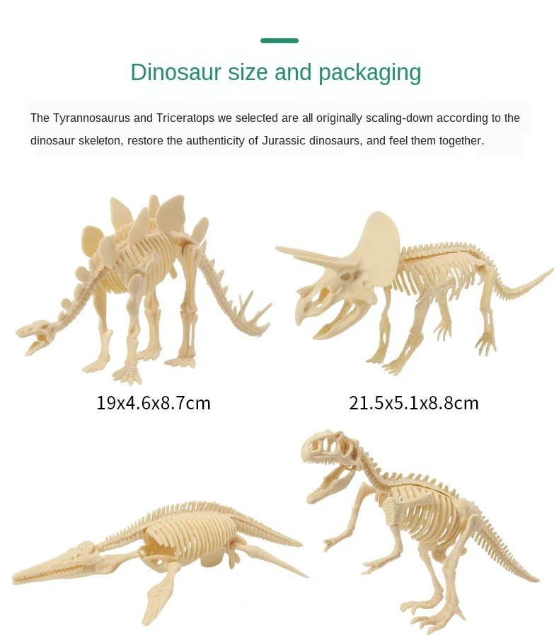 Dinosaurier Fossilien archäo logische Ausgrabung Spielzeug Edelstein Kinder Puzzle handgemacht und zusammen gebaut DIY Archäologie Spielzeug für Jungen