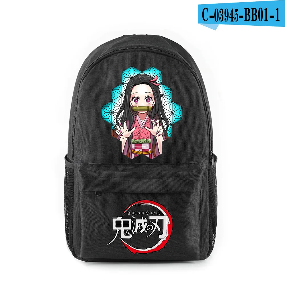 Demon Slayer Kimetsu no Yaiba анимационный периферийный рюкзак для мужчин и женщин, рюкзак для путешествий, рюкзак с крутым принтом - Цвет: BB01