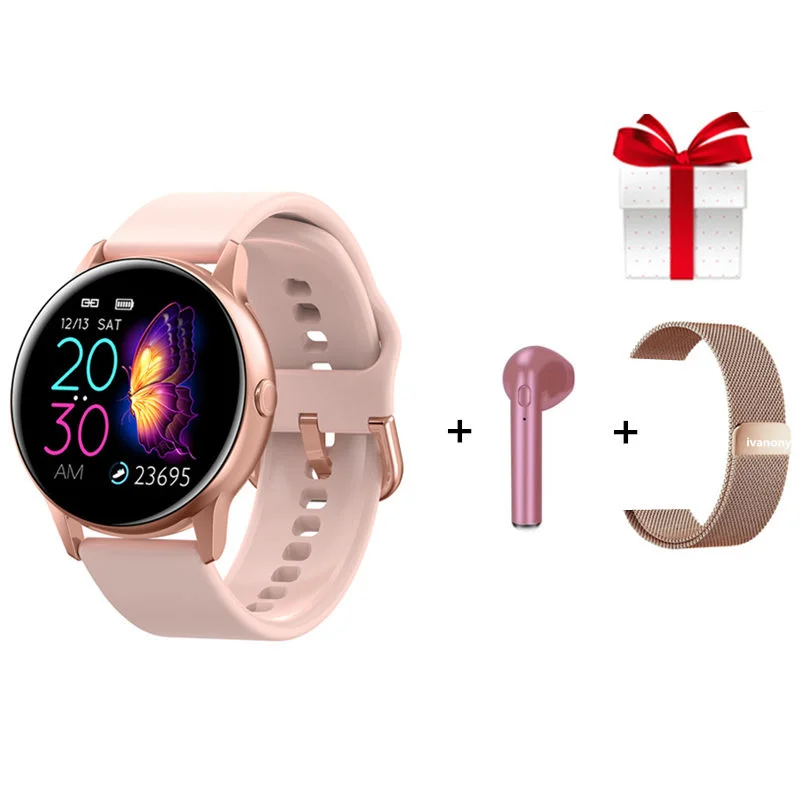 Tanie Inteligentny zegarek DT88 + pasek + Eaphone zestaw Smartwatch kobiety mężczyźni pulsometr IP68 wodoodporna opaska monitorująca aktywność fizyczną dla IOS Android