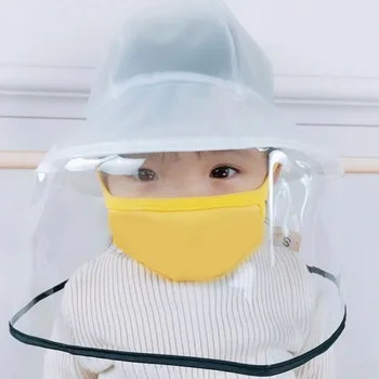 

1pcs Fashion Transparent TPU Anti-Saliva Anti-fog Protection Hats Children Adult Unisex Rainproof Dust-Proof Face Cover Cap