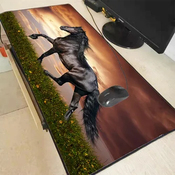 

Mairuige 900*400*3MM Horse Animal Extended Gaming Mouse Pad Mat XXL Stitched Lock Edges Waterproof Rubber Mousepad Keyboad Mat