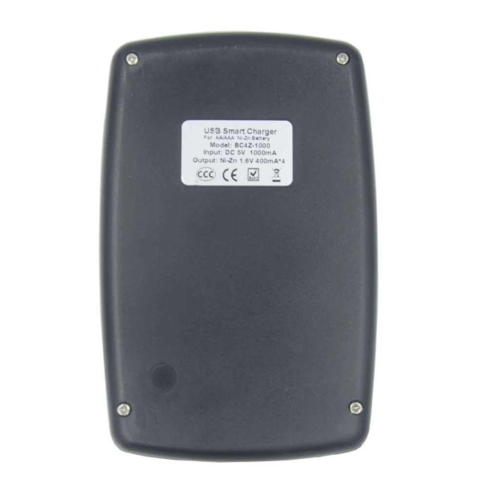 Independent Four Slots LED Display AA AAA AAAA NiZn 1.6V Rechargeable Battery USB Smart Charger With Car EU US Adaptor BC4Z battery charger,battery charger adapter
