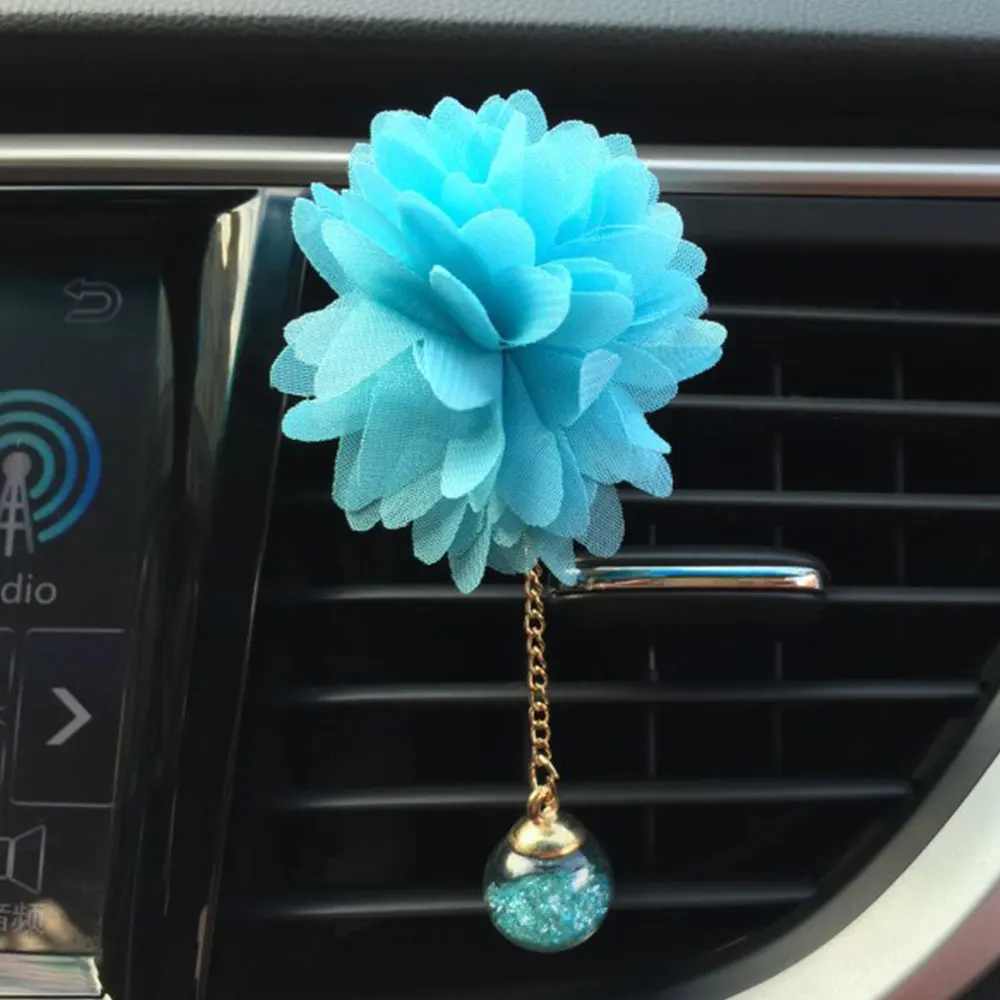 Air Outlet Perfume Clip Auto Perfume Clip Universal Car Perfume Clip Ornament Aromatherapy Freshener Diffuser Camellia Portable
